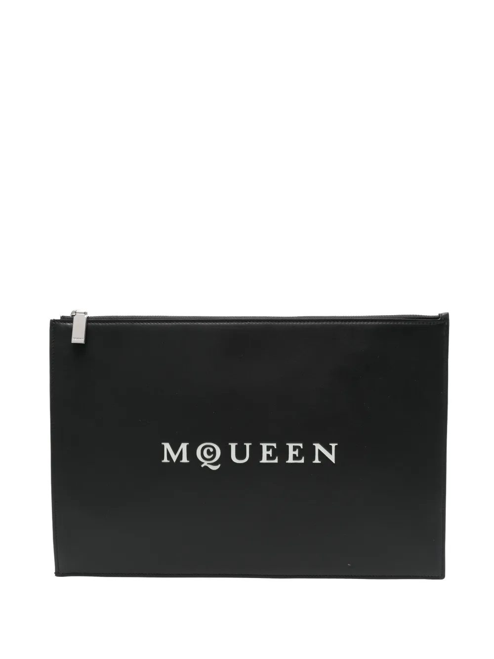 Alexander McQueen Clutch mit Logo-Print | Schwarz | Image 1