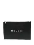 Alexander McQueen logo-print clutch bag - Black