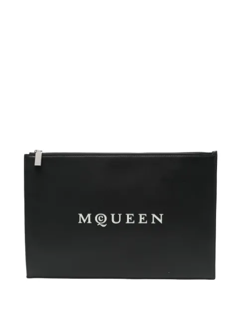 Alexander McQueen Clutch mit Logo-Print