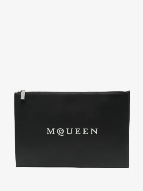 Alexander McQueen bolsa de mano con logo estampado