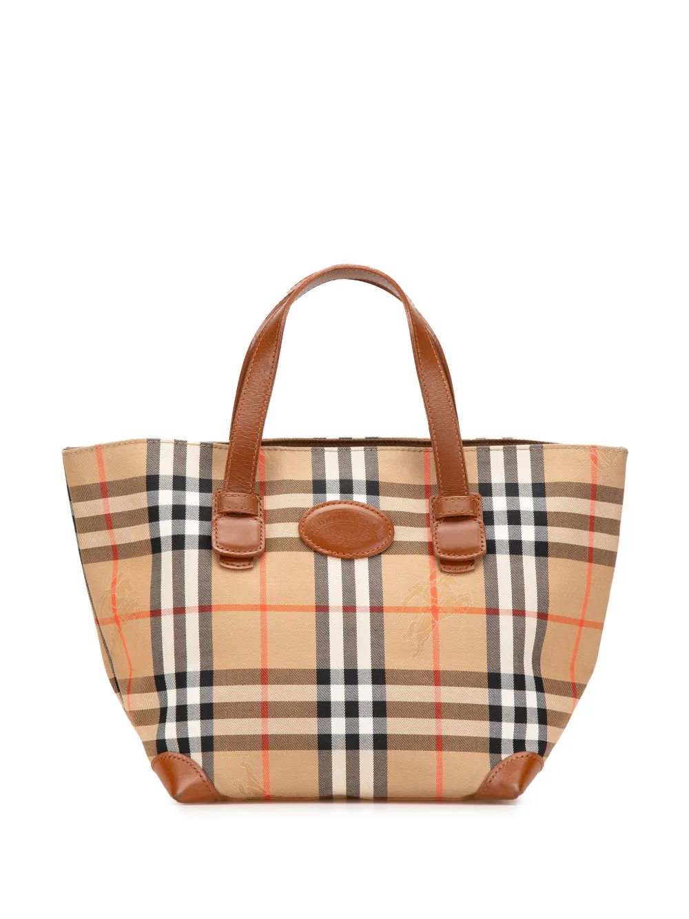 Burberry Pre-Owned bolsa de mano Haymarket Check Canvas del siglo XX | marrón | Image 1