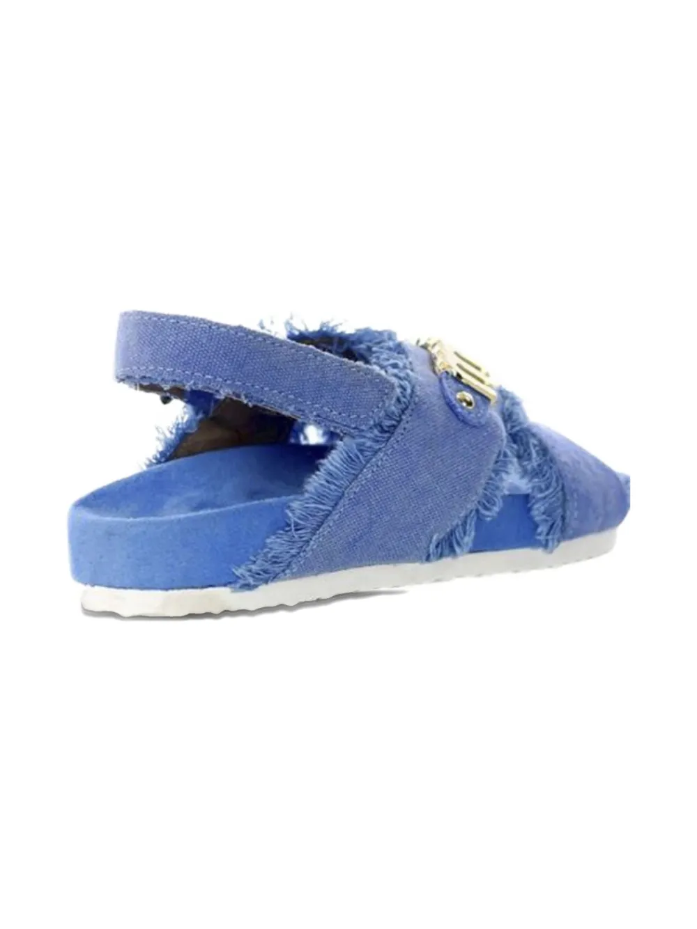 Mou frayed-detail cross-strap sandals | Blue | Image 1