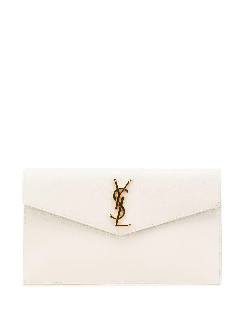 Pre-owned Saint Laurent 2020 Grain De Poudre Uptown Pouch Clutch Bag