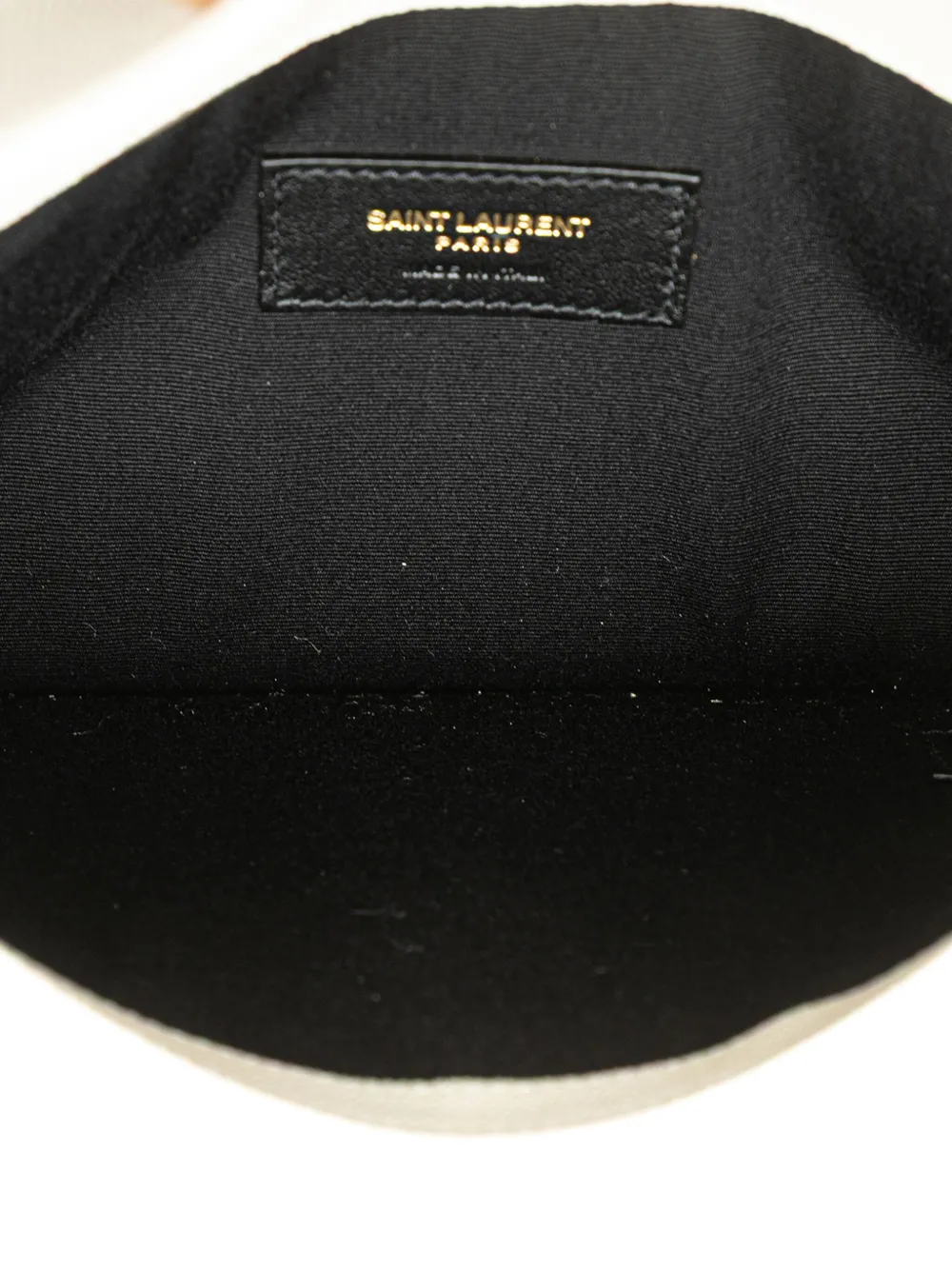 Pre-owned Saint Laurent 2020 Grain De Poudre Uptown Pouch Clutch Bag