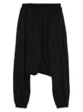 Alchemy linen-blend drop-crotch trousers - Black