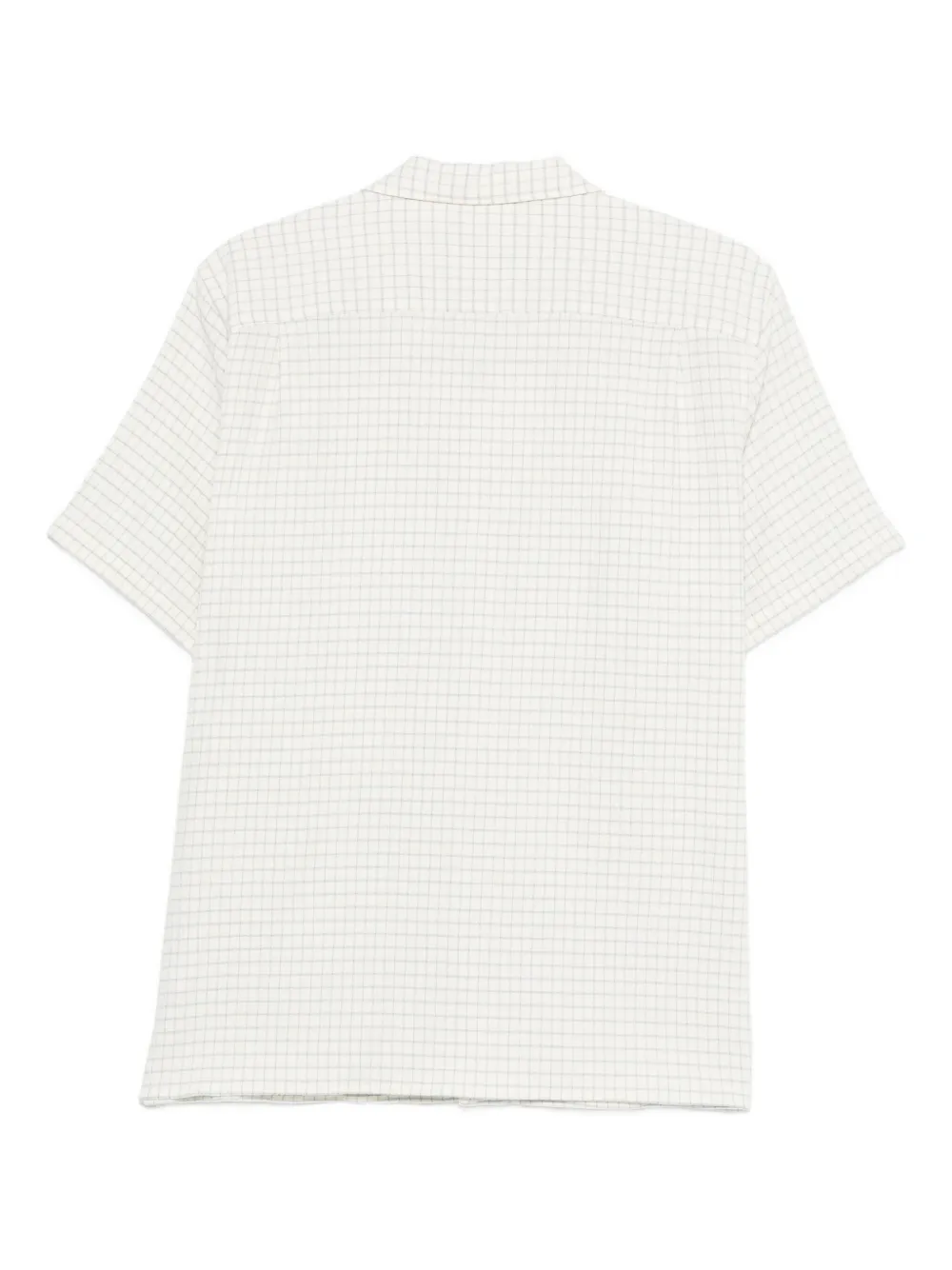 Vince revere-collar checked shirt - Wit