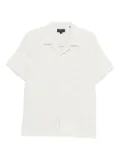 Vince revere-collar checked shirt - White