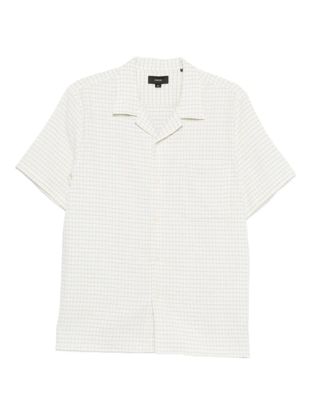 Vince revere-collar checked shirt | White | Image 1