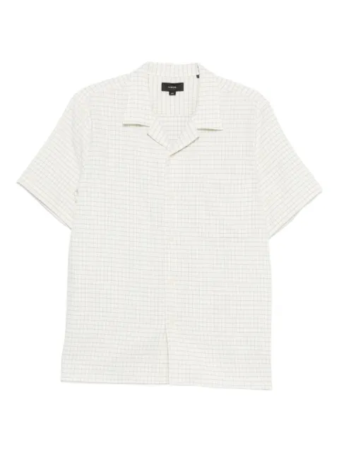Vince revere-collar checked shirt