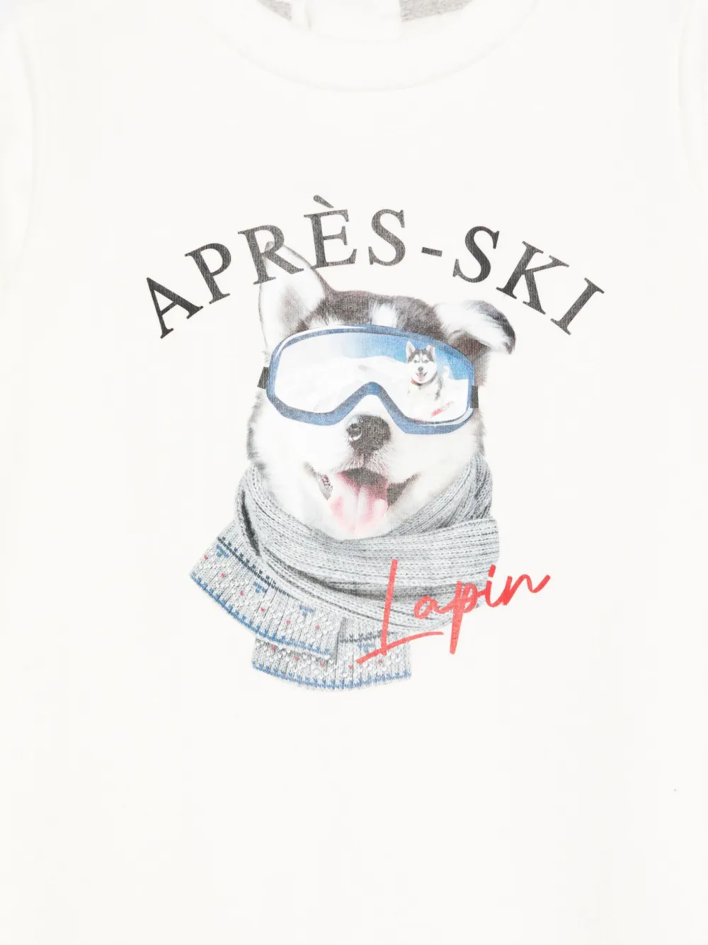 Lapin House Dog-print Footed Pyjamas In White