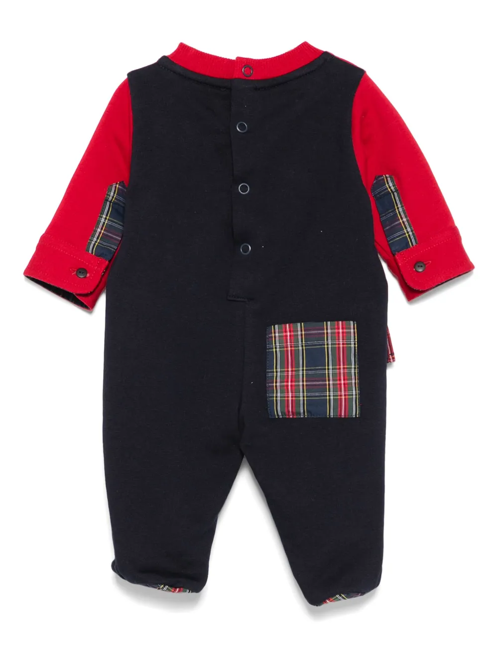 Lapin House Geruite jumpsuit met eekhoornprint - Rood