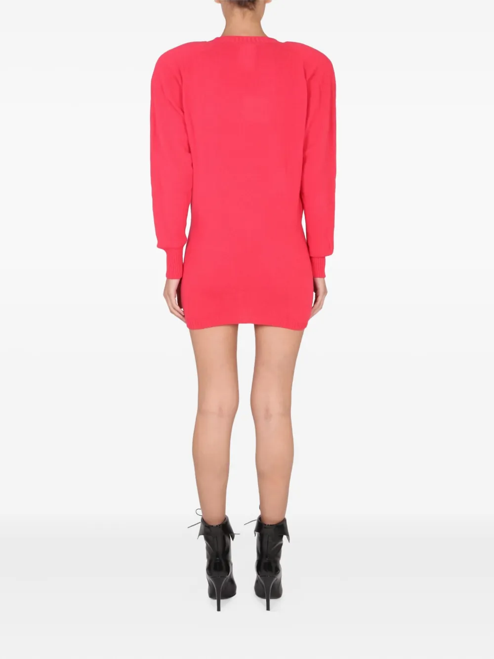 Philosophy Di Lorenzo Serafini Structured V-neck Mini Dress In Red