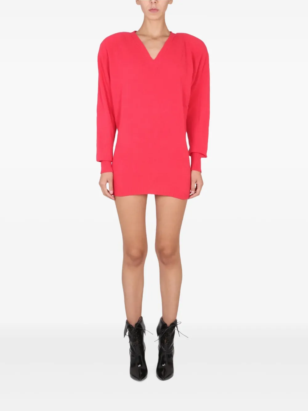 Philosophy Di Lorenzo Serafini V-neck long-sleeve mini dress - Rosso