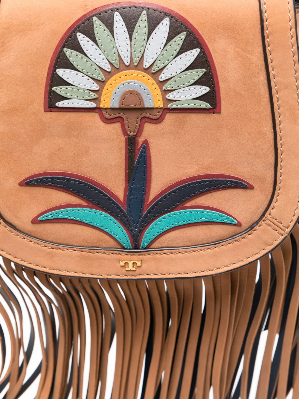 Tory Burch Lilium Mini Saddlebag In Brown