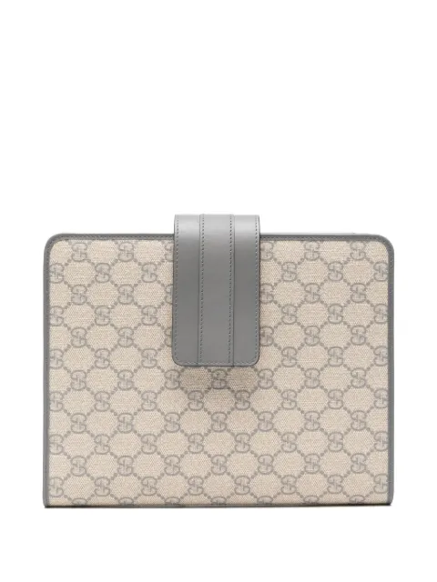 Gucci monogram leather laptop bag