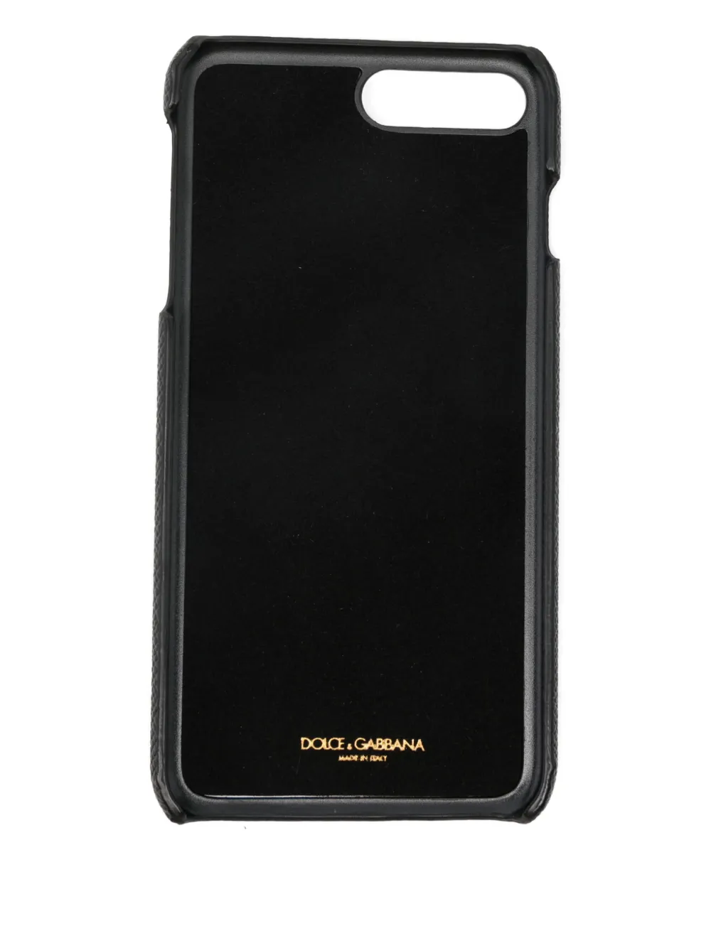 Dolce & Gabbana Embossed-heart Iphone Case In Black