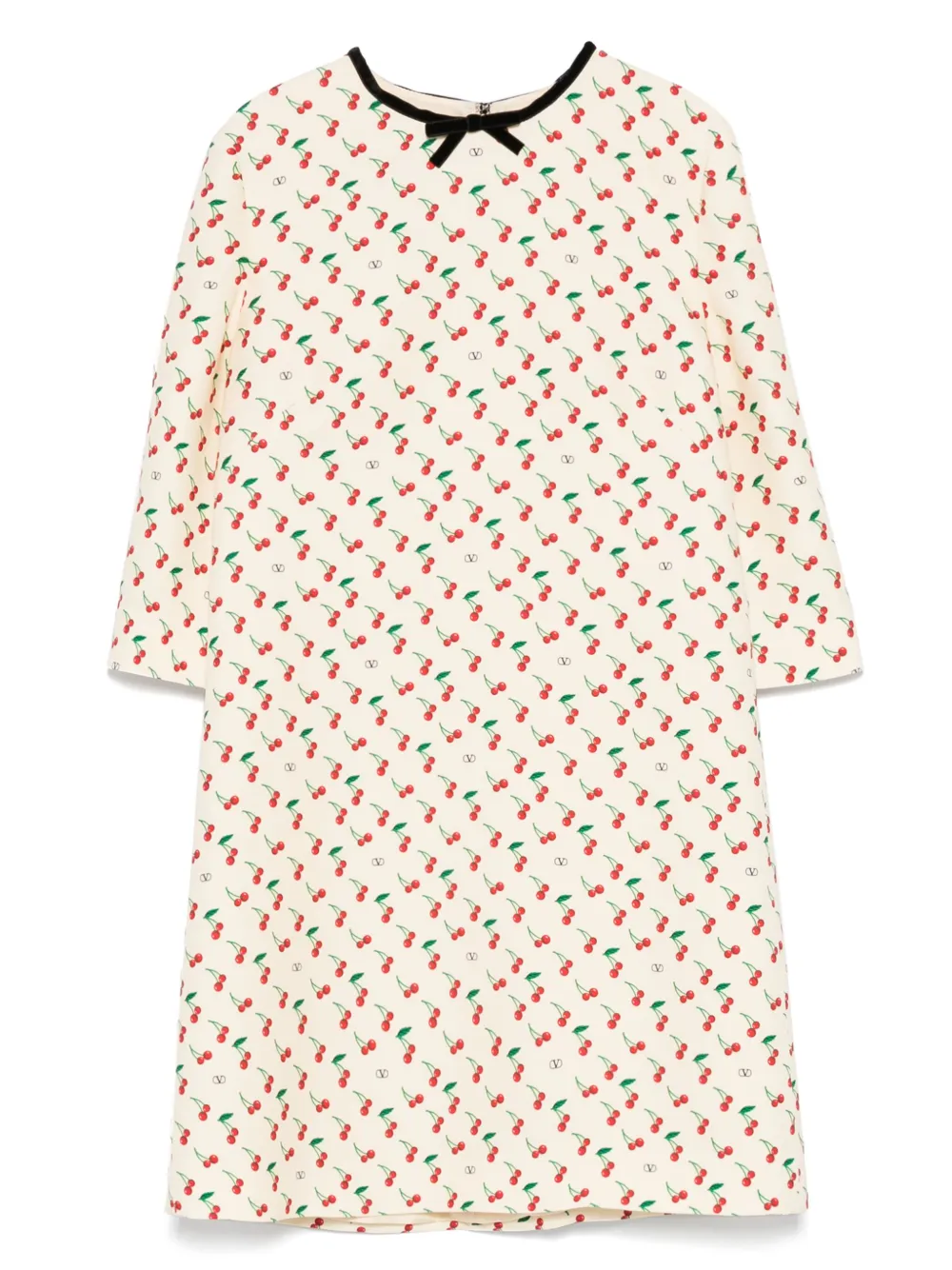 Valentino Garavani Jurk met kersenpatroon Beige