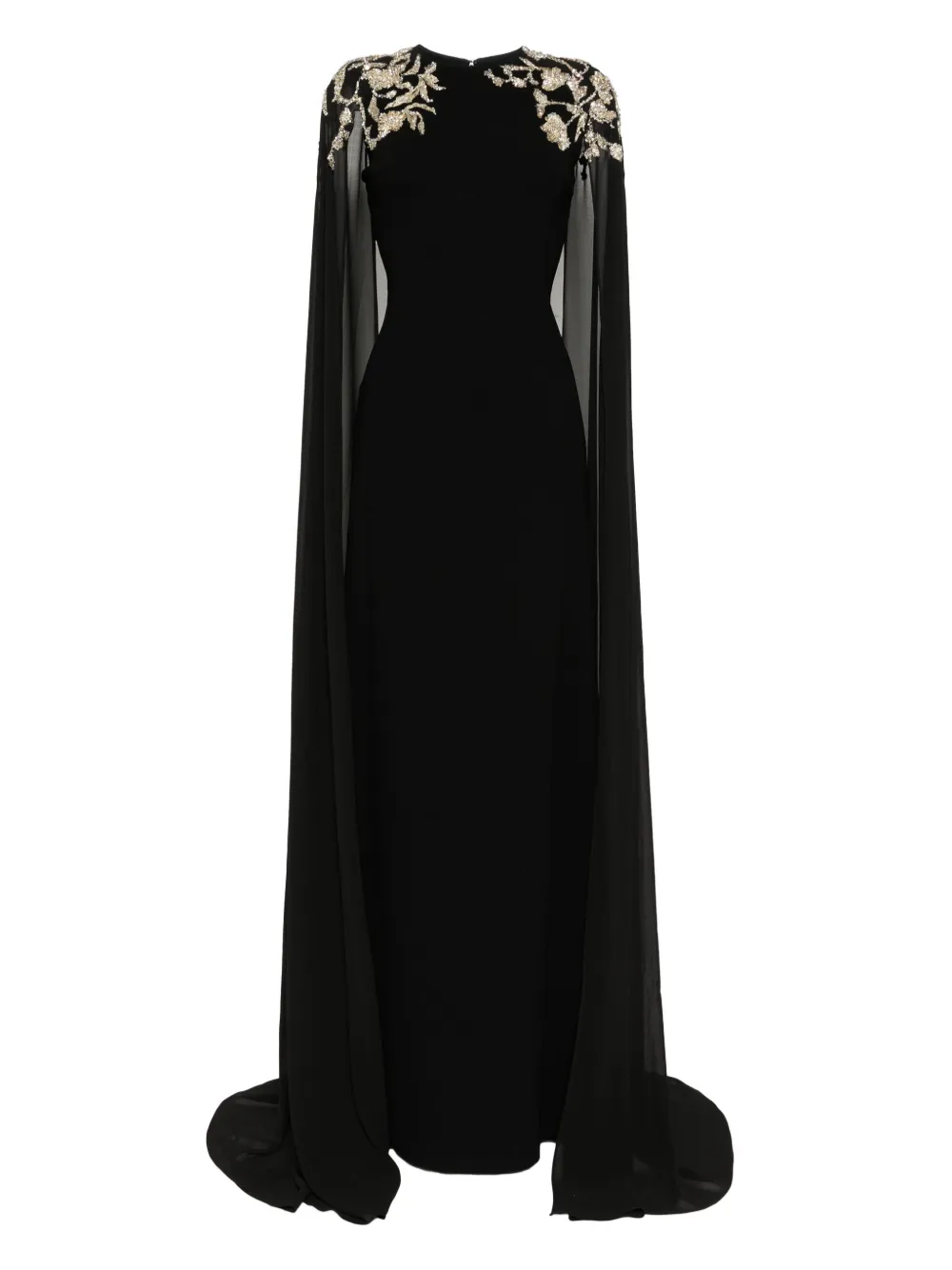Saiid Kobeisy embroidered maxi dress Zwart