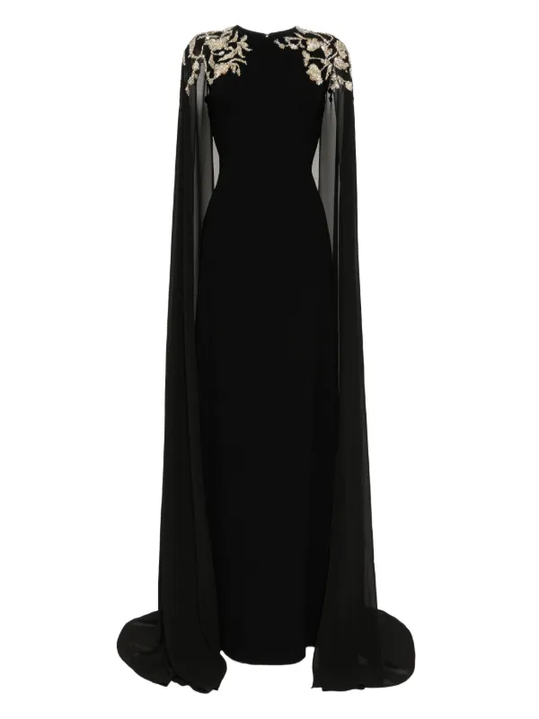 Saiid Kobeisy Embroidered Maxi Dress | Black | FARFETCH