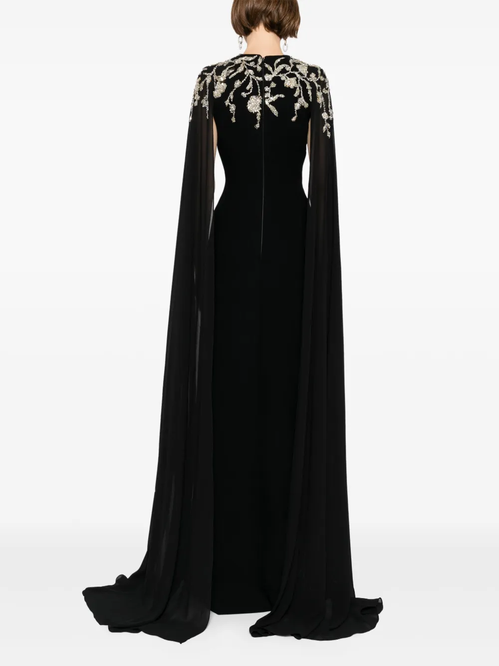 Saiid Kobeisy embroidered maxi dress Zwart