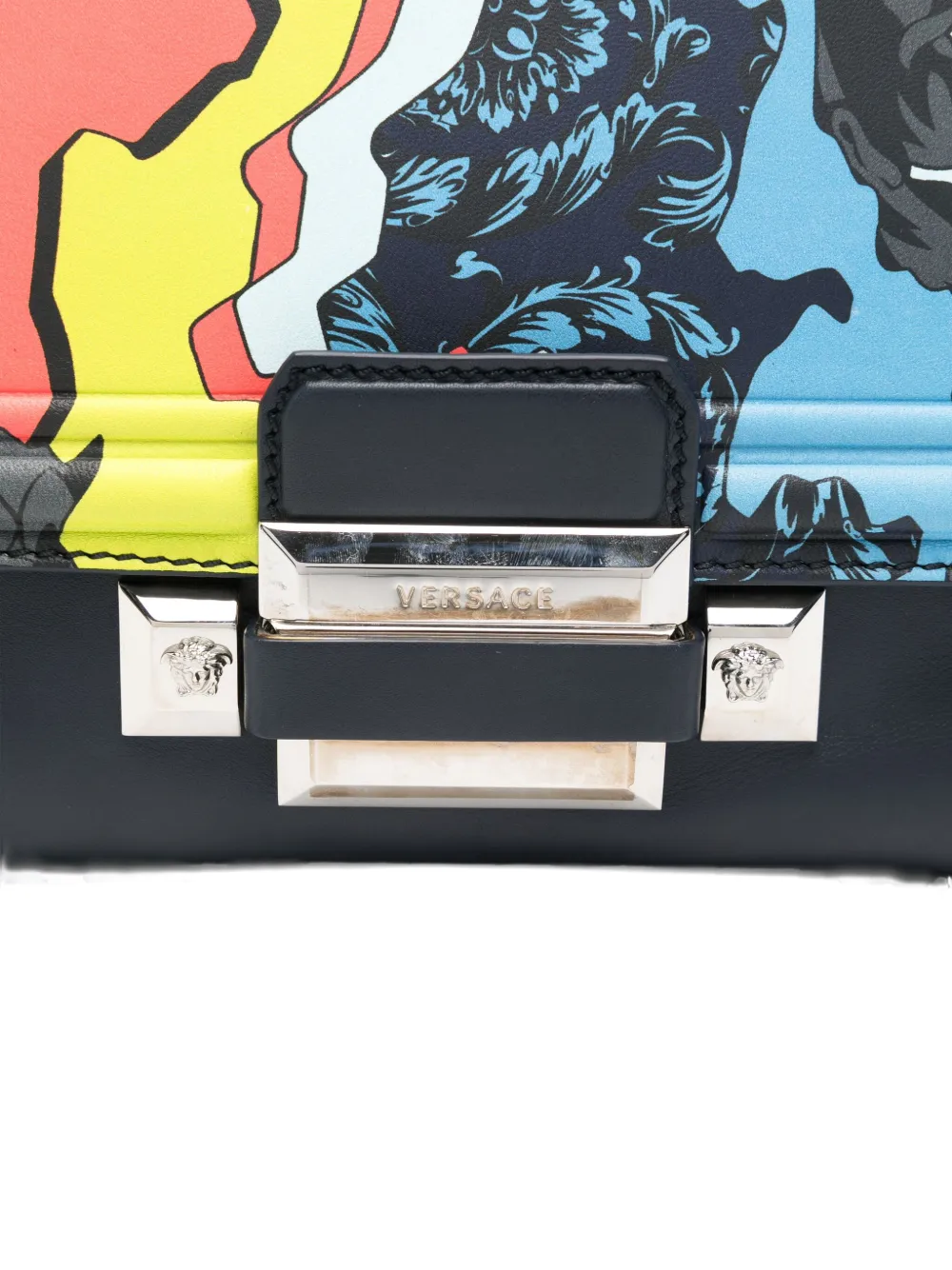 Versace Schoudertas met grafische print Blauw