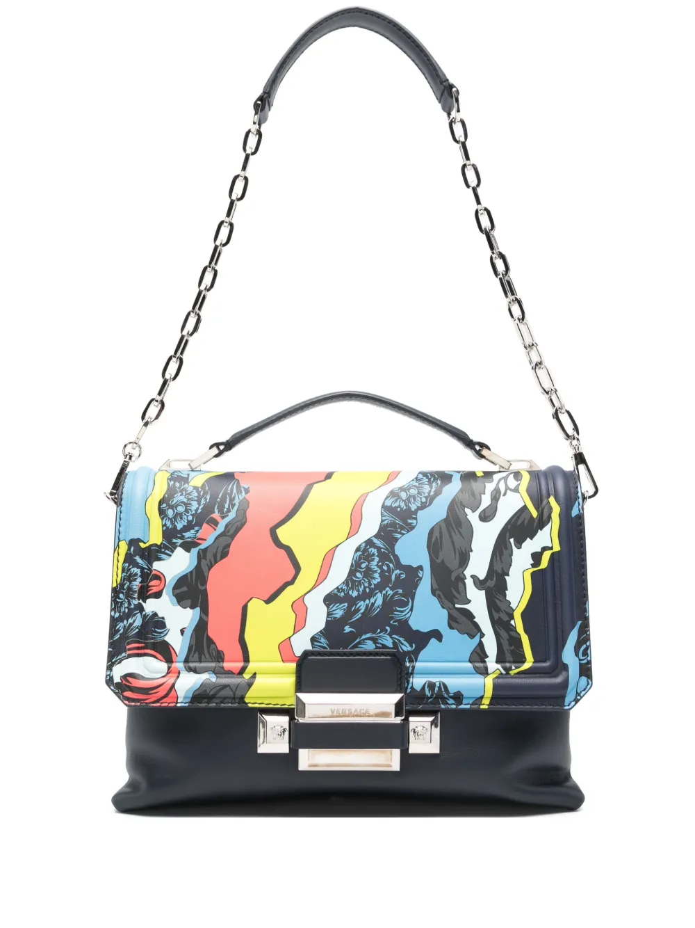 Versace graphic shoulder bag - Blu