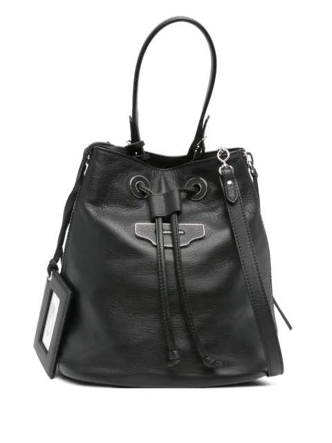 Balenciaga drawstring leather shoulder bag