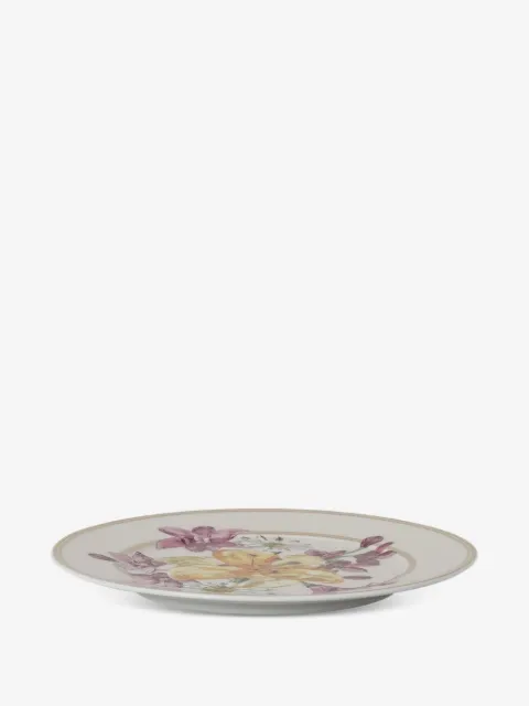 Swarovski plato con estampado floral