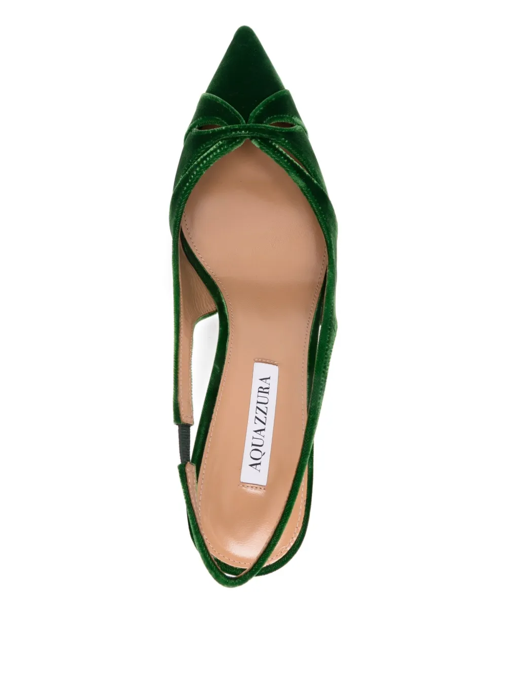 Aquazzura 65 mm slingback pumps met geknoopt detail Groen