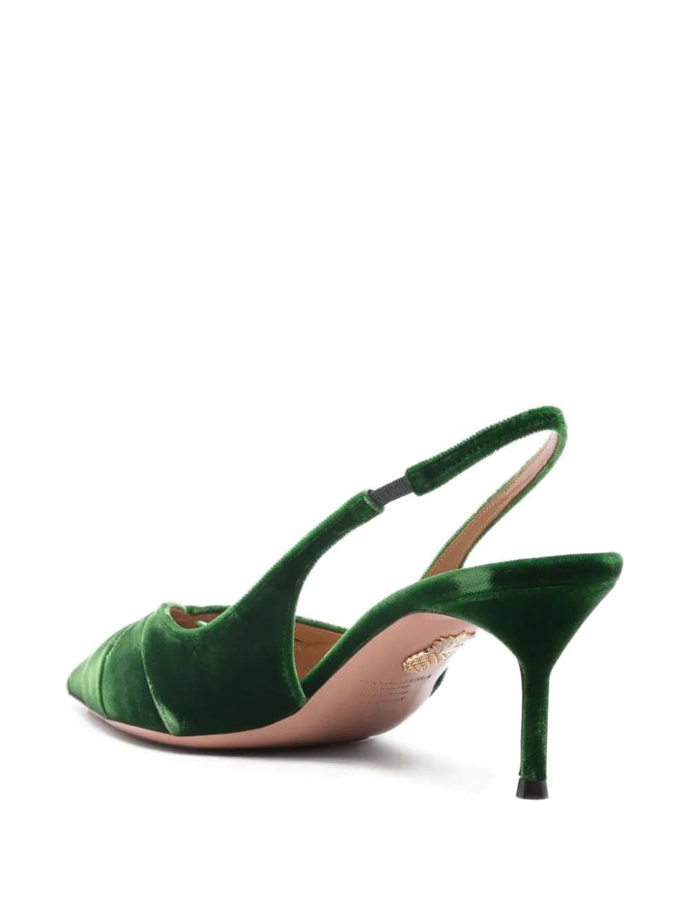 Aquazzura 65 mm slingback pumps met geknoopt detail Groen