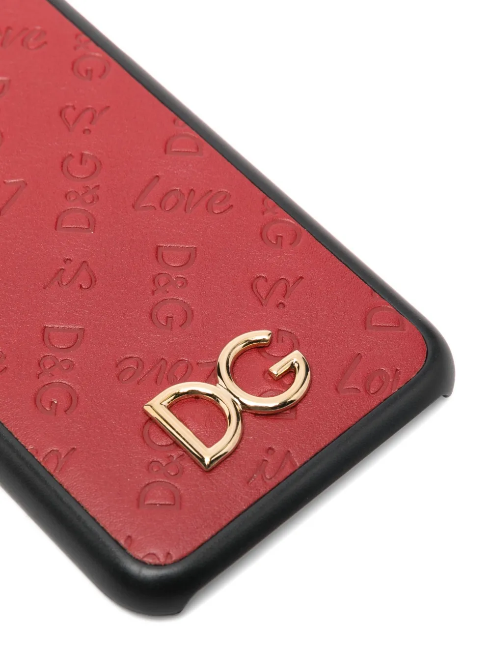 Dolce & Gabbana Iphone 7 Embossed Logo-plaque Phone Case In Red