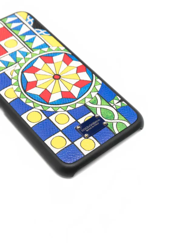 Dolce & Gabbana ジオメトリックパターン iPhone 7＆8 ケース | ブルー