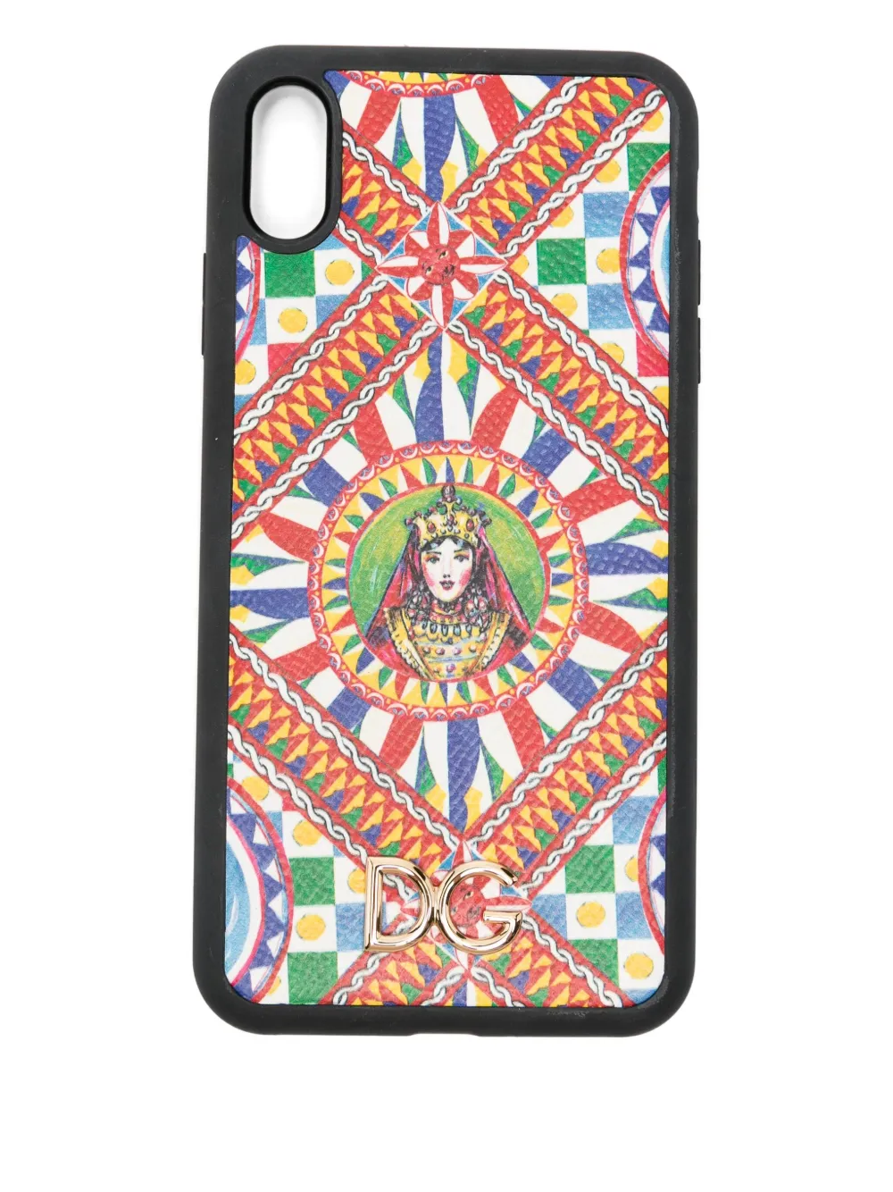 Dolce & Gabbana Dg-logo Patterned Phone Case In Black
