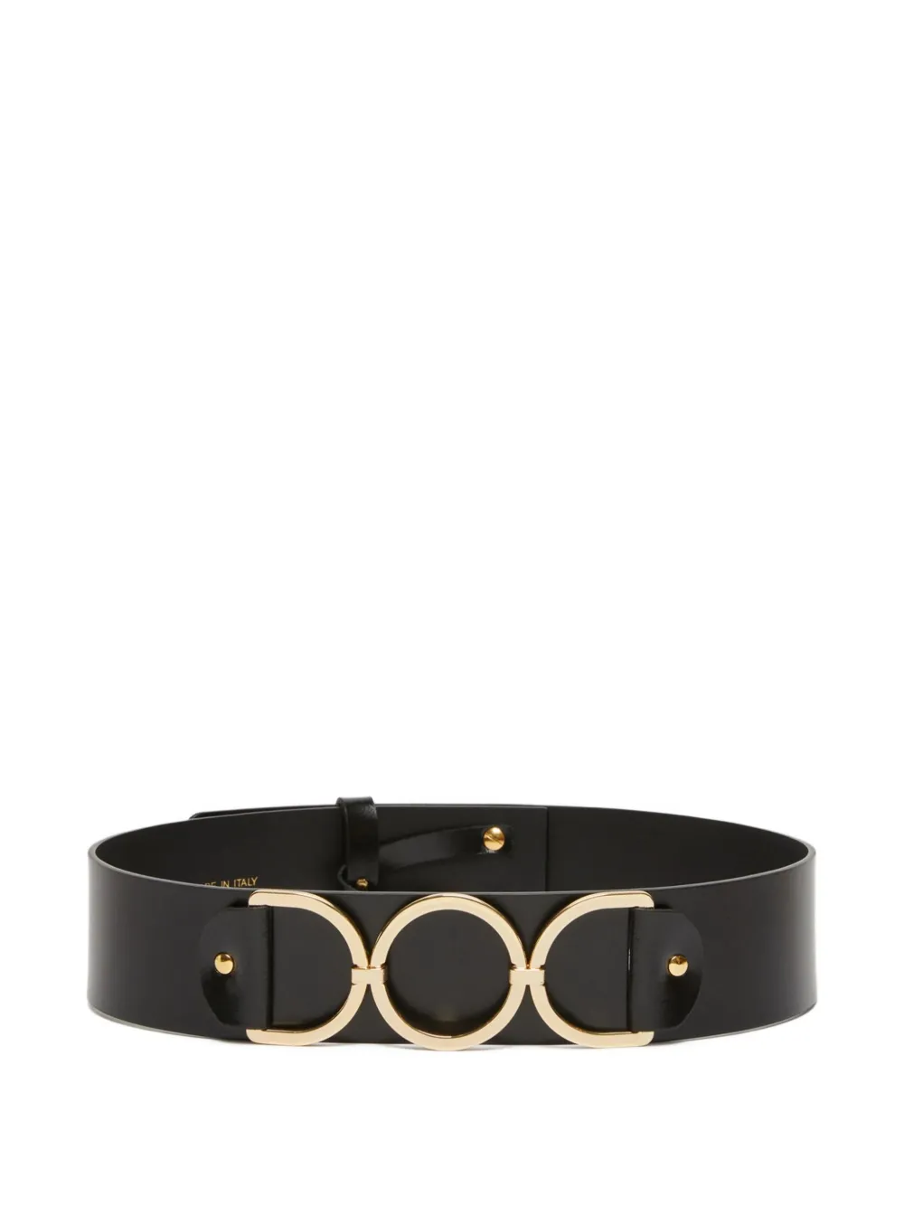 Pennyblack Circles Leather Belt In Black