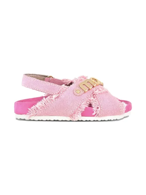 Mou fringed logo sandals