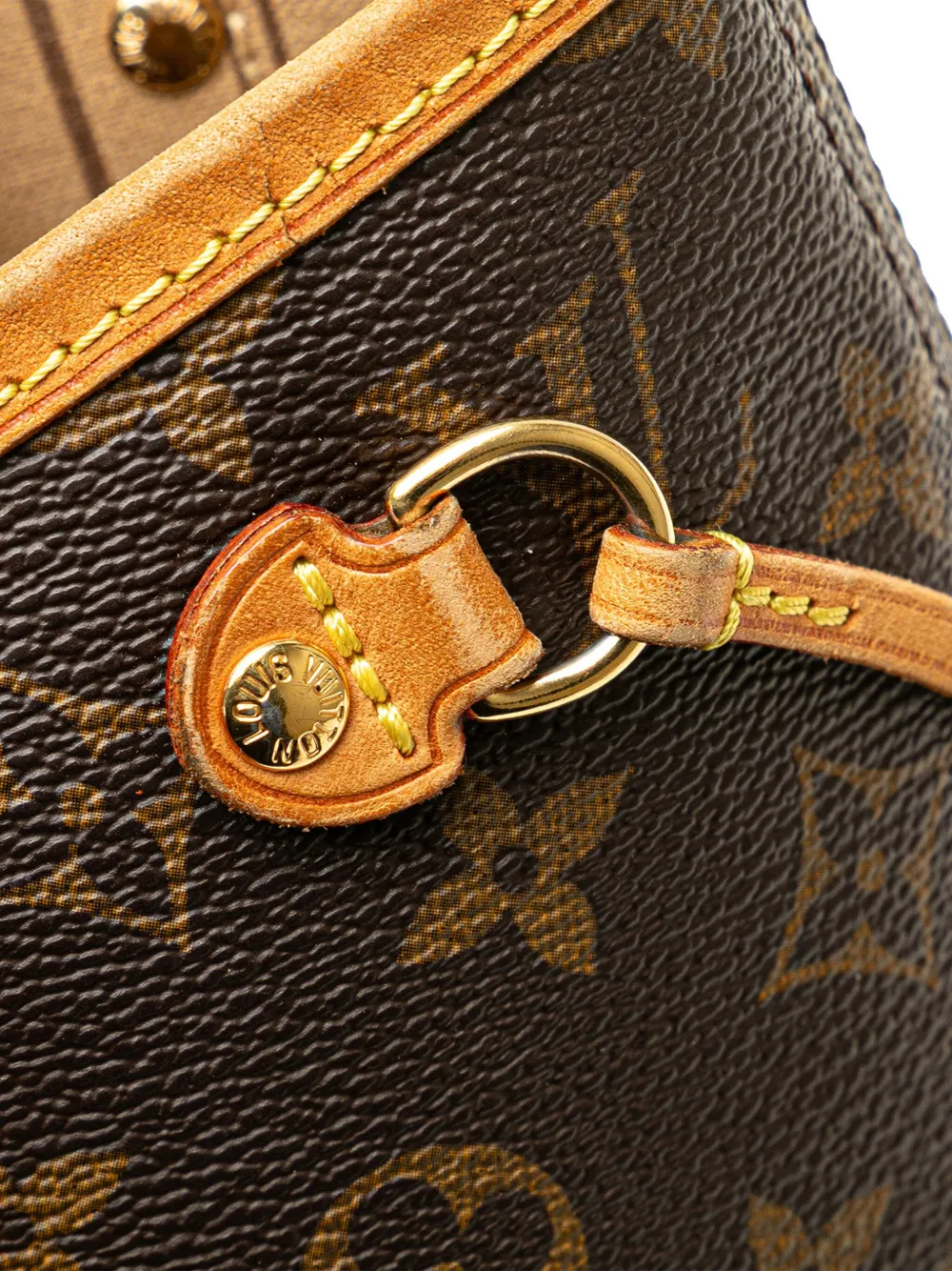 Pre-owned Louis Vuitton 2007 Monogram Neverfull Pm Tote Bag In Brown