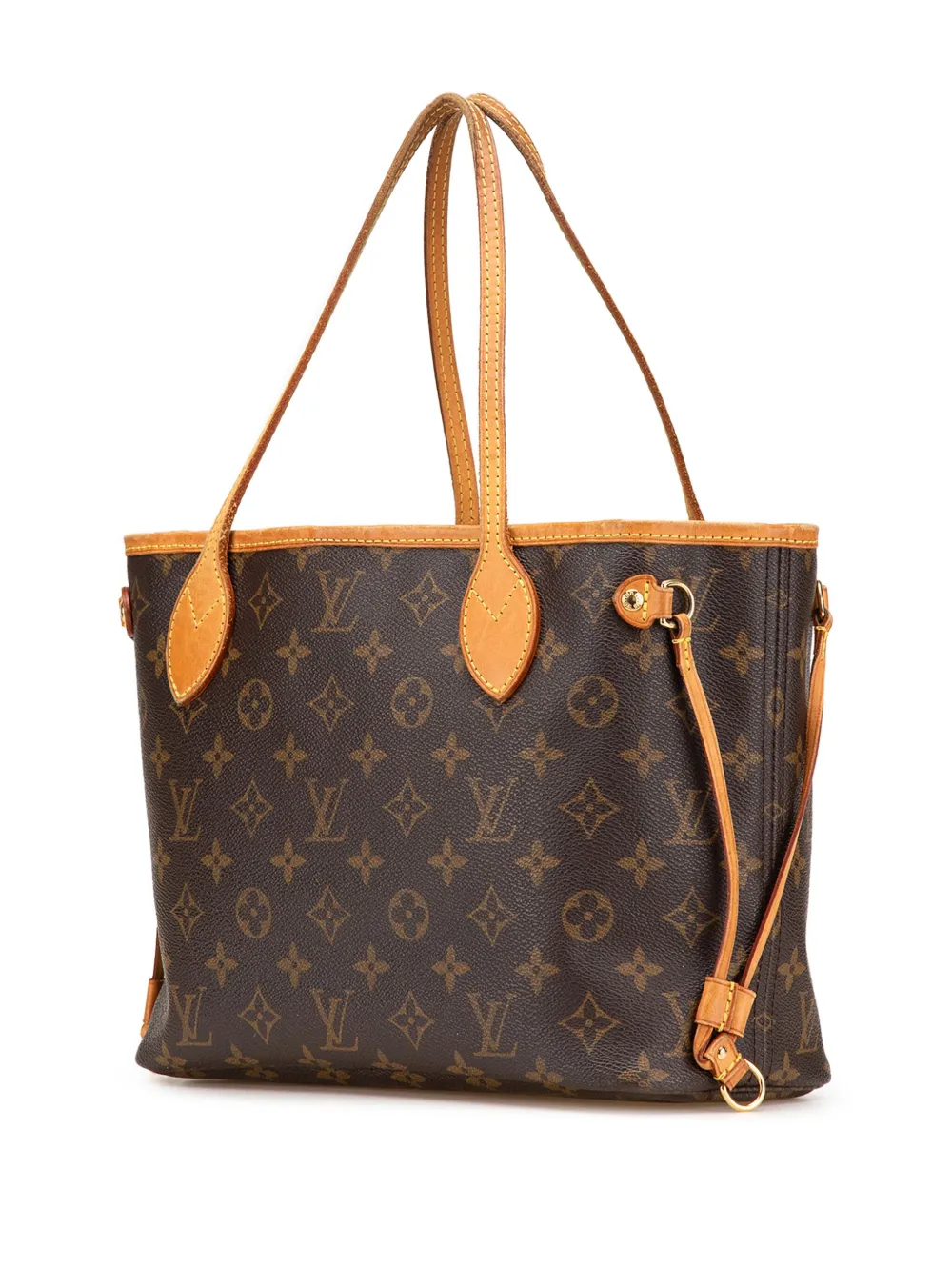 Pre-owned Louis Vuitton 2007 Monogram Neverfull Pm Tote Bag In Brown