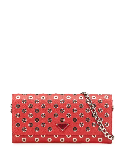 Prada Pre-Owned 2000-2013 Saffiano Grommet Wallet On Chain crossbody bag