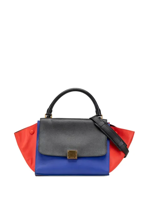 Céline Pre-Owned 2014 Small Tricolor Leather Trapeze satchel