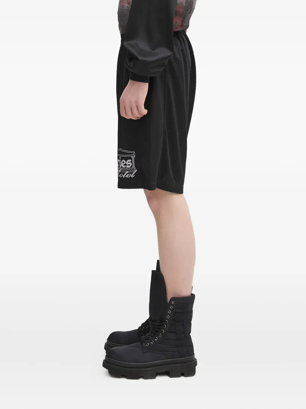 Aries Ramscape Airtex logo-print shorts | Track & Running Shorts | Image 2
