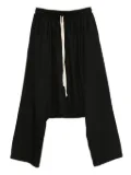 Alchemy linen-blend drop-crotch trousers - Black