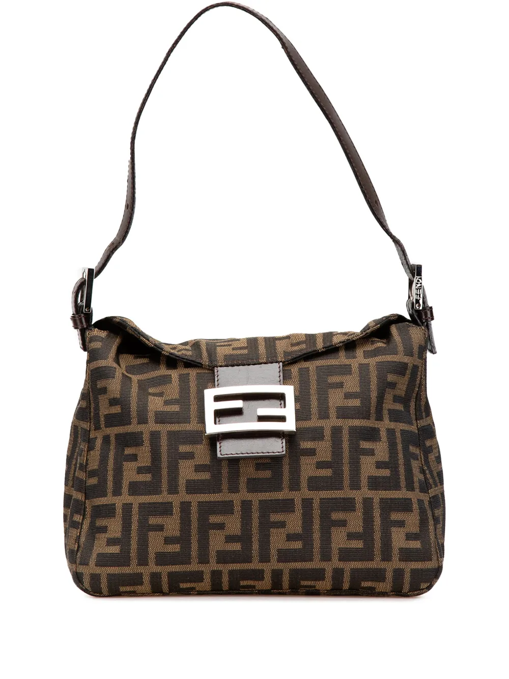 Fendi Pre-Owned 2000-2010 Zucca Canvas Double Flap shoulder bag | Brown | Image 1