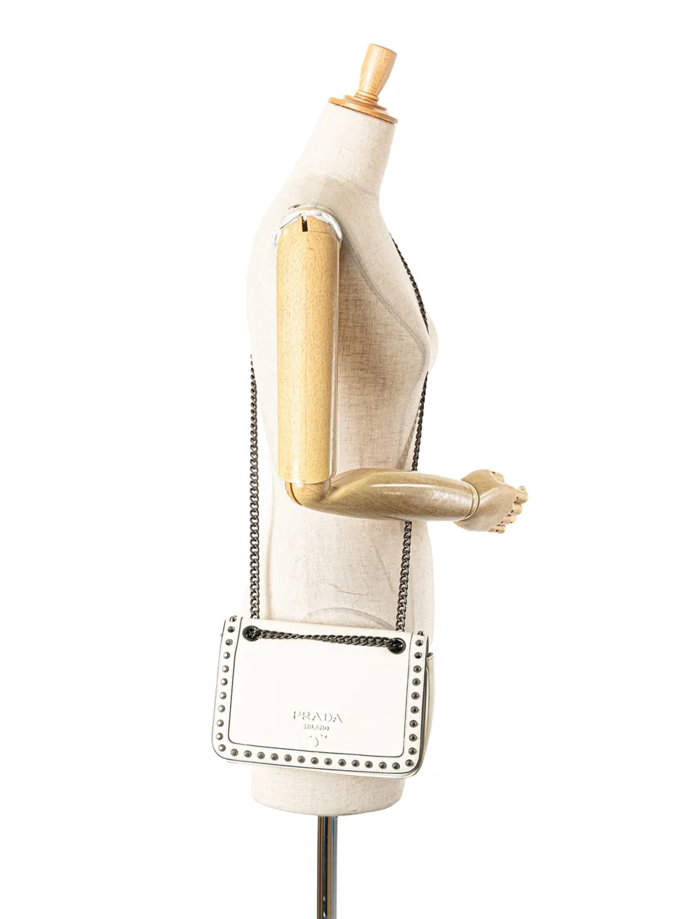 Prada Pre-Owned 2000-2024 Umhängetasche aus glasiertem Kalbsleder mit Nieten | Pre-owned & Archive | Image 2