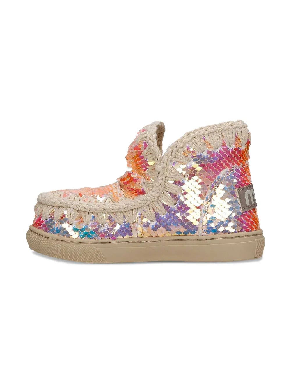 Mou sequin-embellished boots Neutrals
