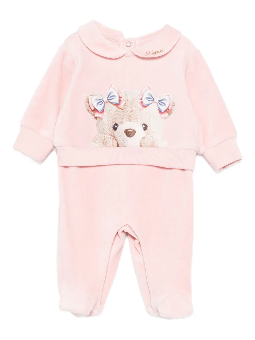Lapin House pyjama imprimé à col claudine | rose | Image 1