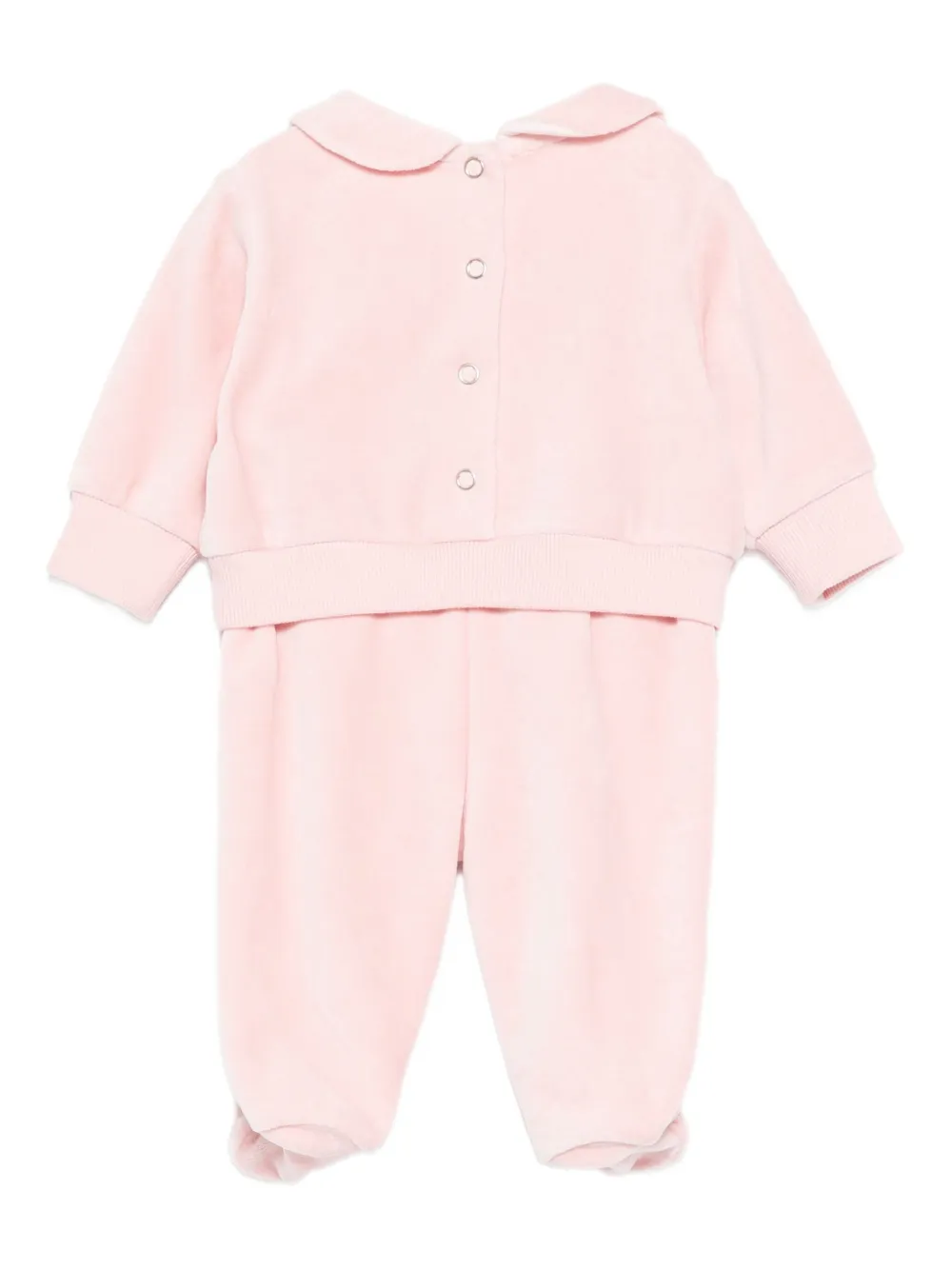 Lapin House Pyjama met Peter Pan-kraag en teddybeerprint - Roze