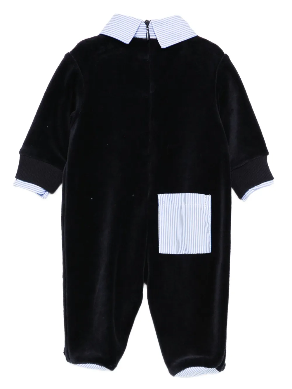 Lapin House Teddy-print Velour Pyjamas In Black