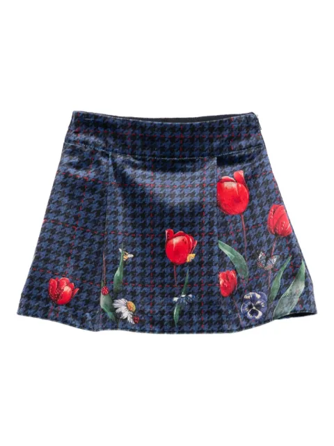 Lapin House floral-print pleated skirt