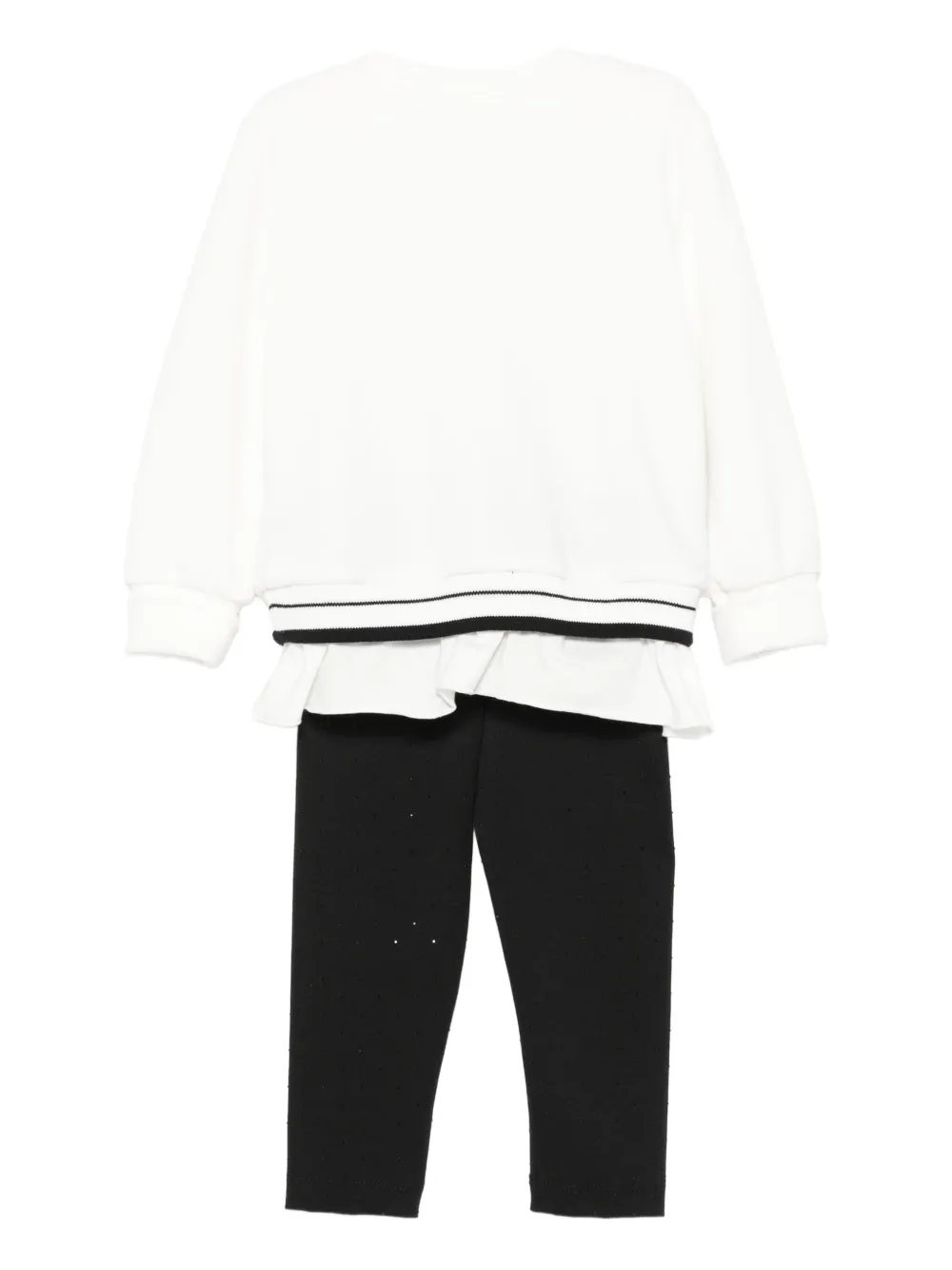 Lapin House Ruffled-trim Tracksuit Set In Black