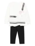 Lapin House ruffled-trim tracksuit set - White